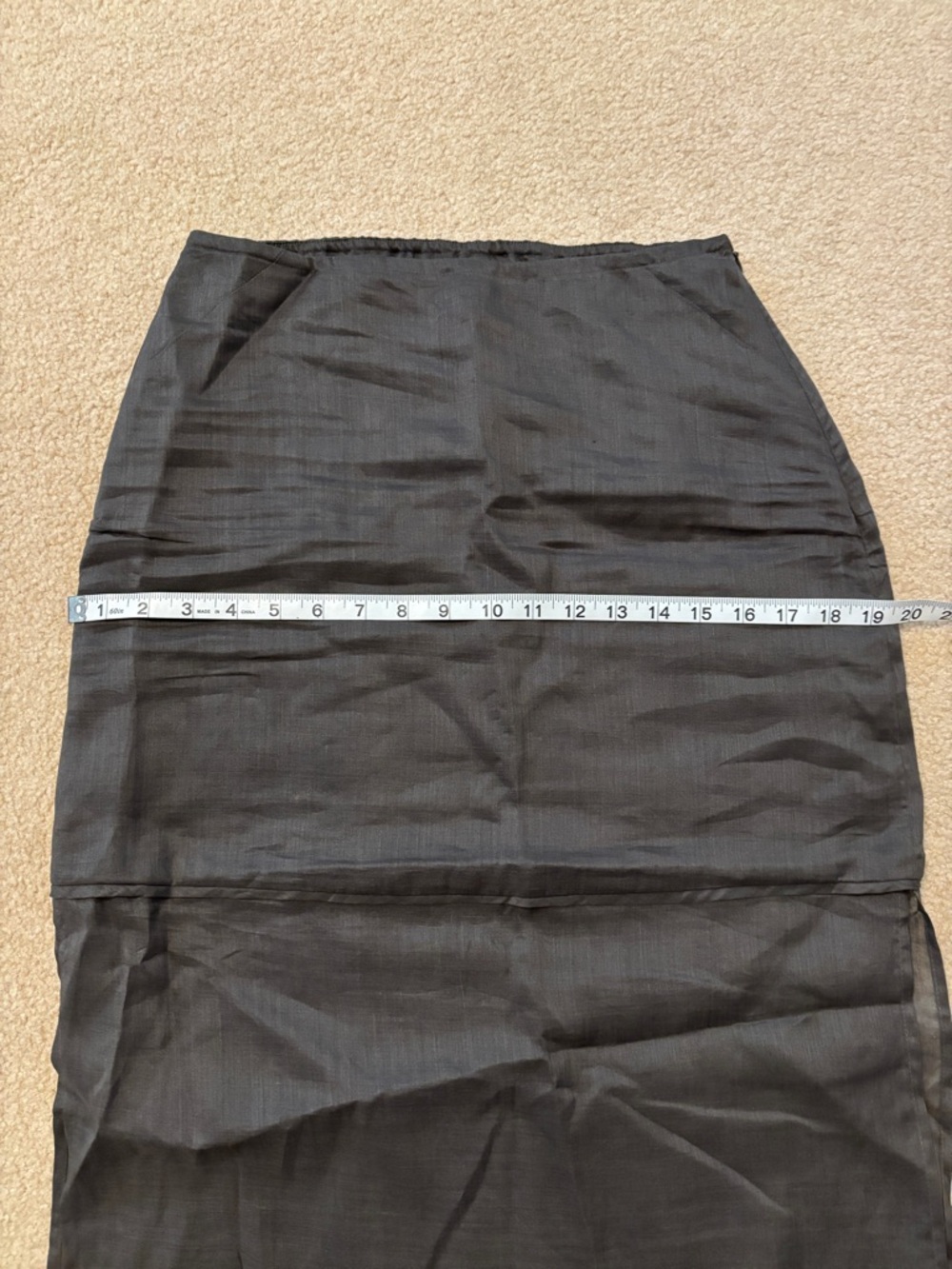 DISSH Kai Petrol Ramie Midi Skirt Size 4 - Picture 12 of 16